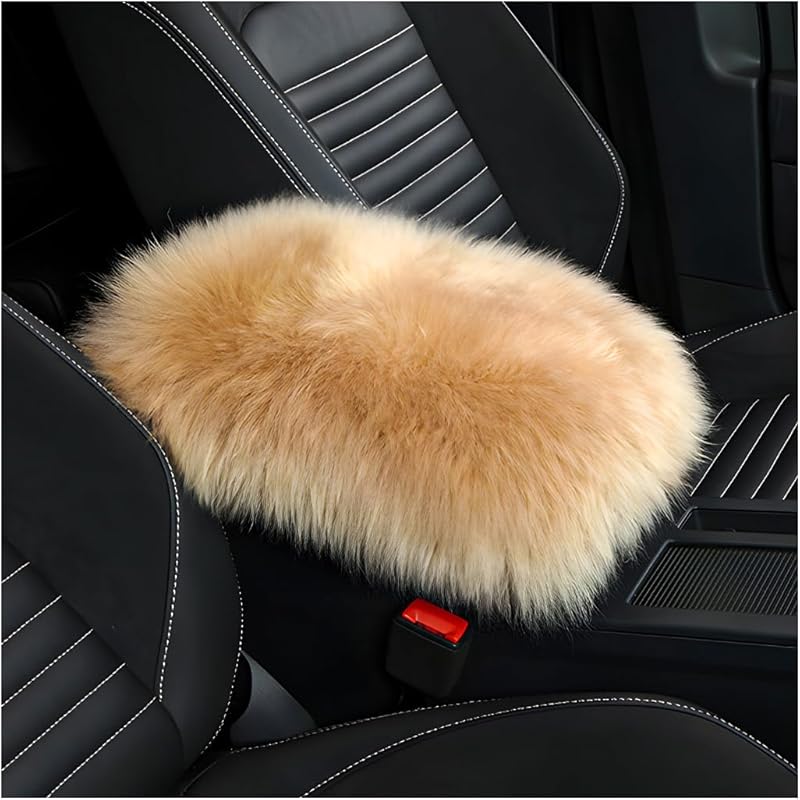 Car Center Console Cover Pad, Fluffy Middle Console Pad Armrest Seat Box Cover, Universal Furry Arm Rest Decoration Protector For Car Truck SUV,