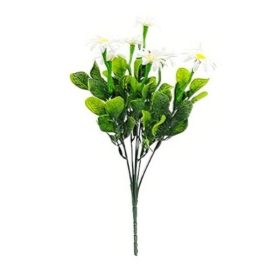 

Artificial Flowers Realistic Fake Silk Spring Wildflowers Bouquet with Stem Faux Greenery Shrubs Plants for Floral Arrangements Wedding Home Garden білий