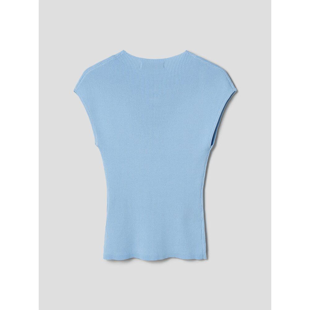 8seconds Mock Neck Sleeveless Knit Sky Blue (354751Mb1Q)