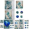 Fun And Stylish Bathroom Essential With Washable Turtle Octopus Shower Curtain And 12 Easy-install Hooks