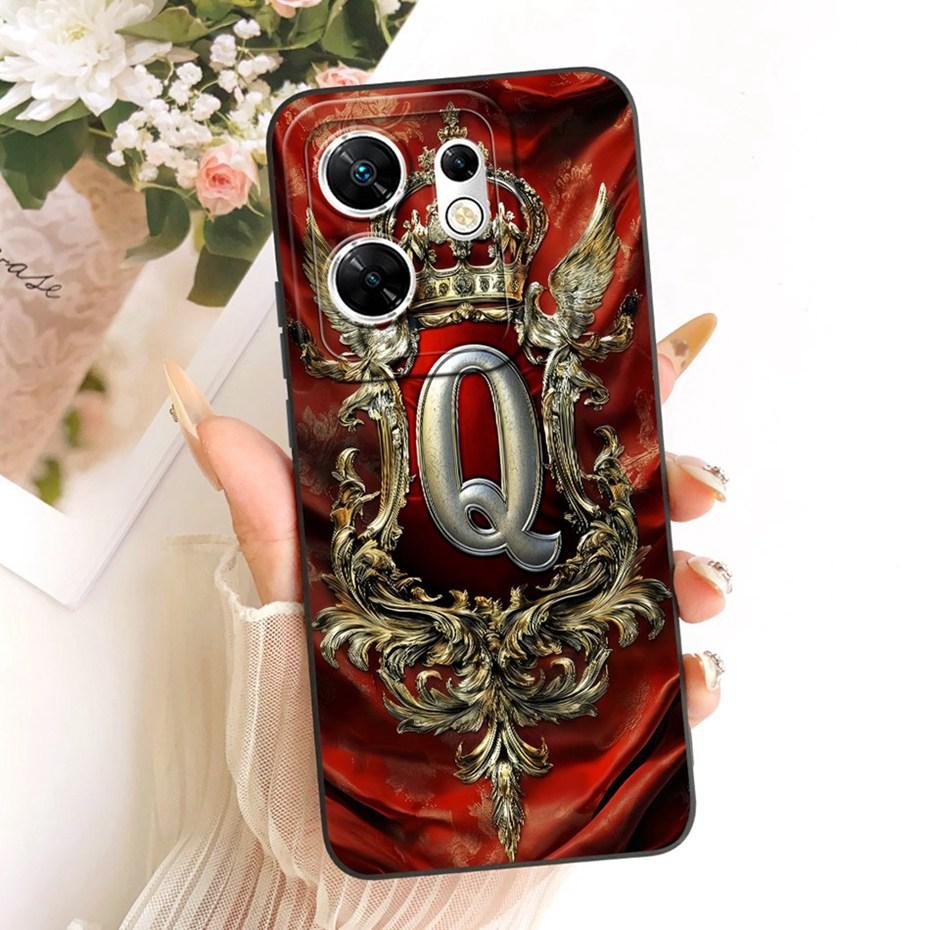 Fashion Crown Letter Couple Phone Case For Infinix Zero 30 4G 5G Soft Silicone Cases For Infinix Zero30 X6731 X6731B Bumpers