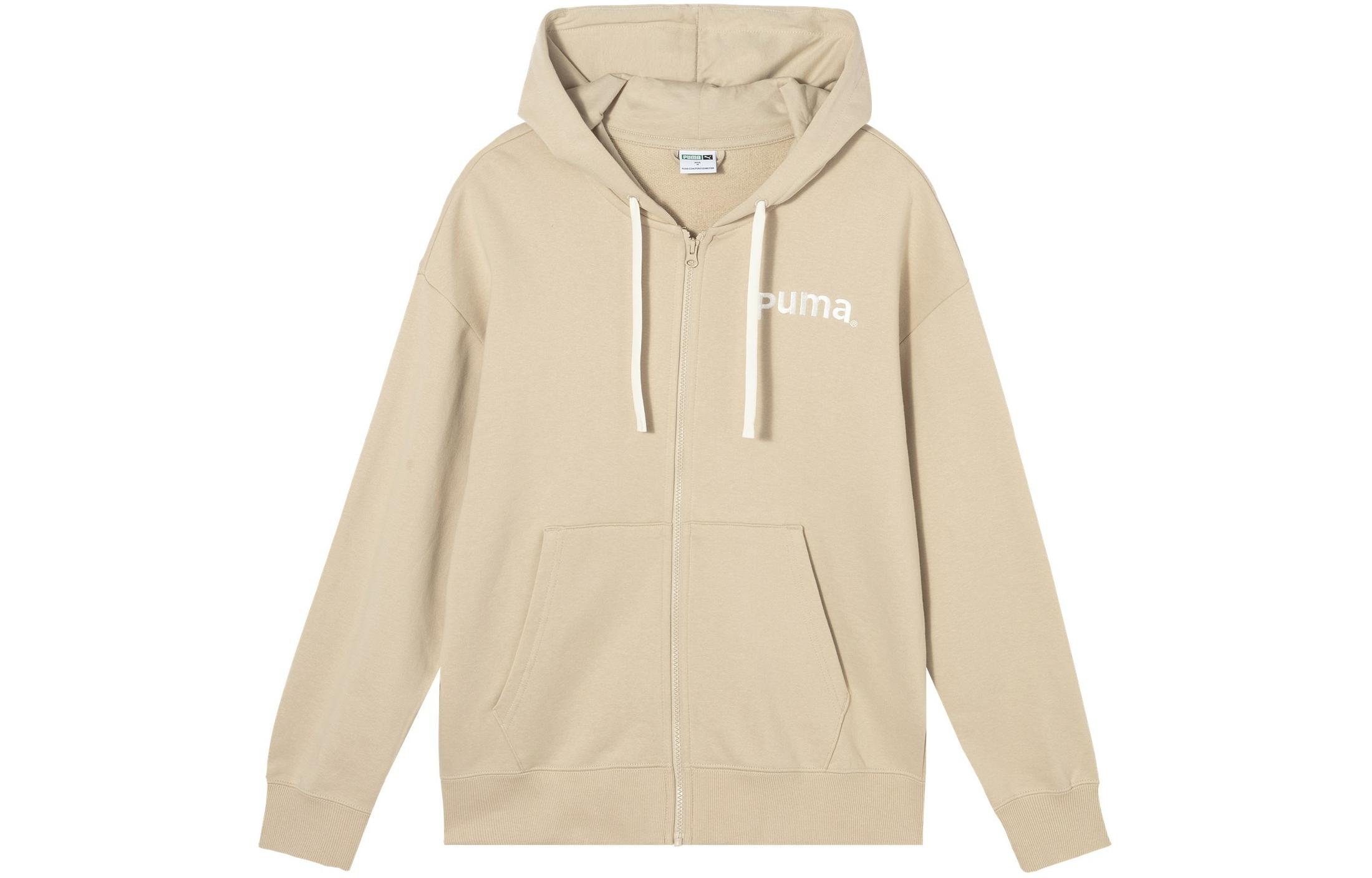 PUMA Sports Life Collection TEAM FZ HOODIE TR Sweatshirt Unisex Ecru 629953-90 M