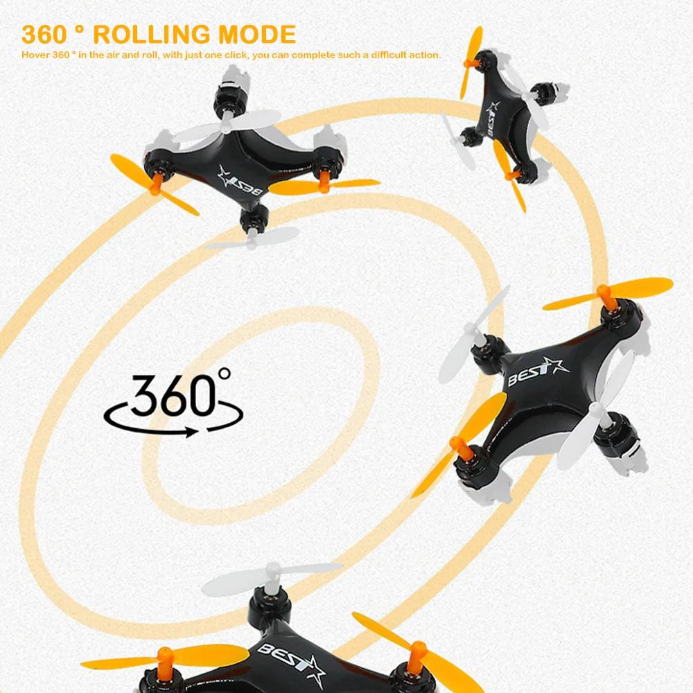 Children's Remote Control Aircraft Set Headless Model 360 Degree Roll One-Touch Takeoff & Landing Portable Drone Toy Plastic