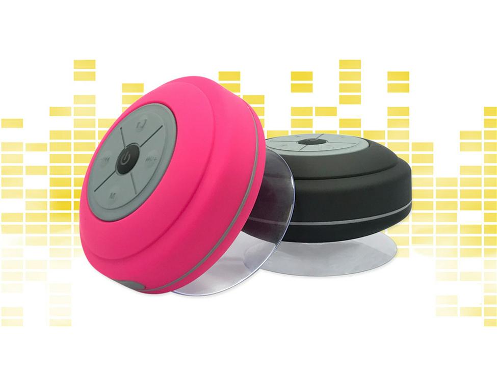 Q9 Bluetooth LED Speaker: Waterproof, Suction Cup, Card Insert, Wireless Mini Speaker for Bathroom.