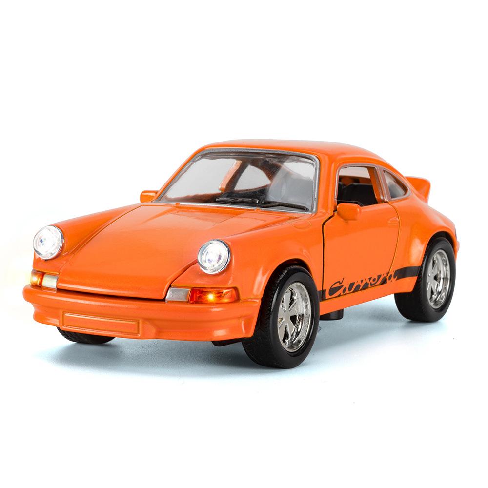 

Масштаб 1/36 Классика Porsche 911 Старая машина Сплав Симуляция Модель автомобиля со звуком и светом Металлические литые под давлением и игрушечные транспортные средства Украшение Детские игрушки для мальчиков оранжевый