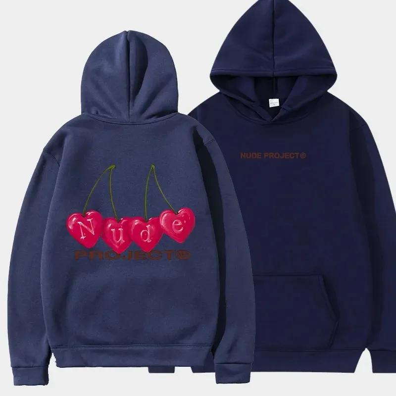 

2024 Осінь Nude Project Худі з принтом для чоловіків Бренд Худі Одяг Y2K Вінтажна мода Нові Повсякденні Унісекс Худі з довгим рукавом 3XL