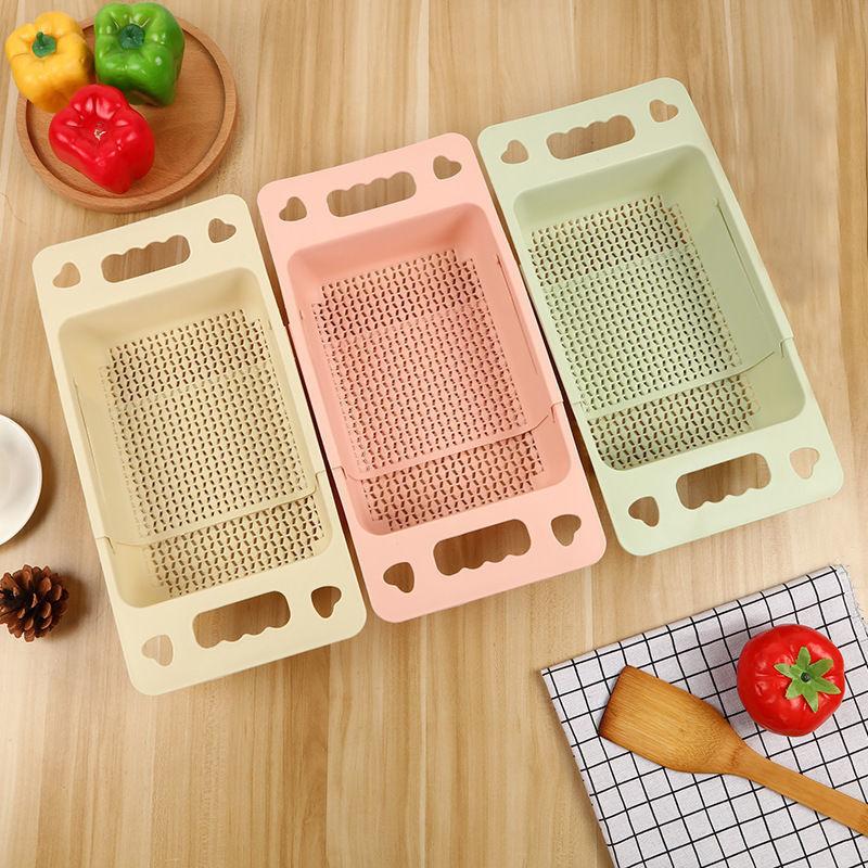 Kuchyňské síto Koš na mytí ovoce a zeleniny Skládací filtr Skládací odkapávač Nastavitelný nástroj