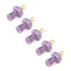 5pcs Crystal Mushroom Pendant Natural Crystal Hand Engraved DIY Mushroom Charm for Necklace Bracelet Jewelry Making
