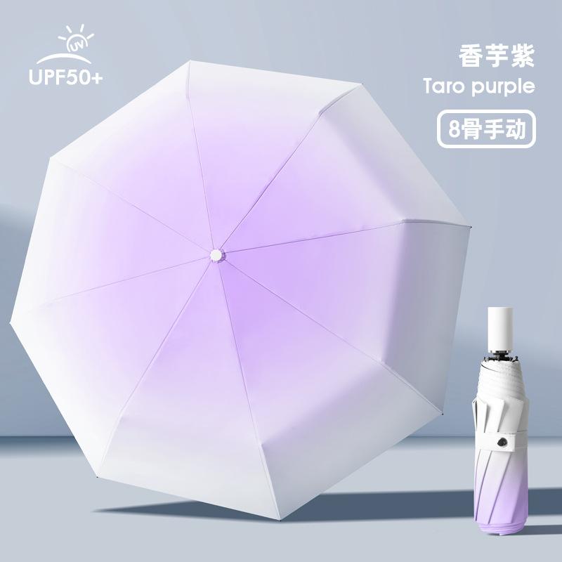 

Новый трехсложный 16-спицевый простой автоматический зонт с постепенным изменением цвета, солнцезащитный зонт от солнца