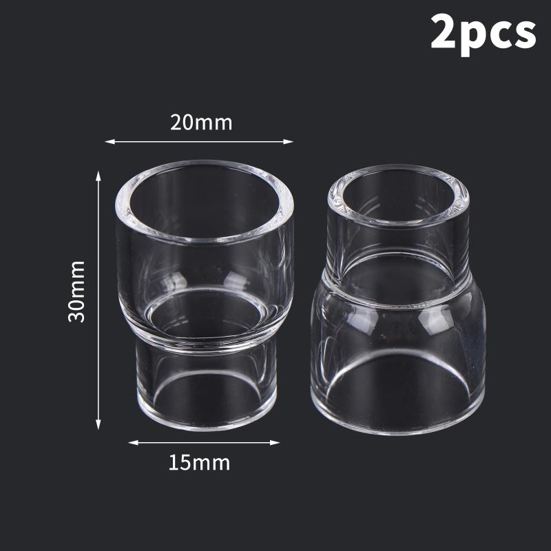 2Pcs TIG Welding Torch Stubby Gas Lens #4-12 Glass Set Professional Welding Tool Parts for WP17 WP18