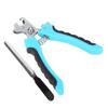 Pet Nail Clipper Set Dog Stainless Steel Nail Trimmer Safety Guard To Avoid OverCutting(Lake Blue Large )