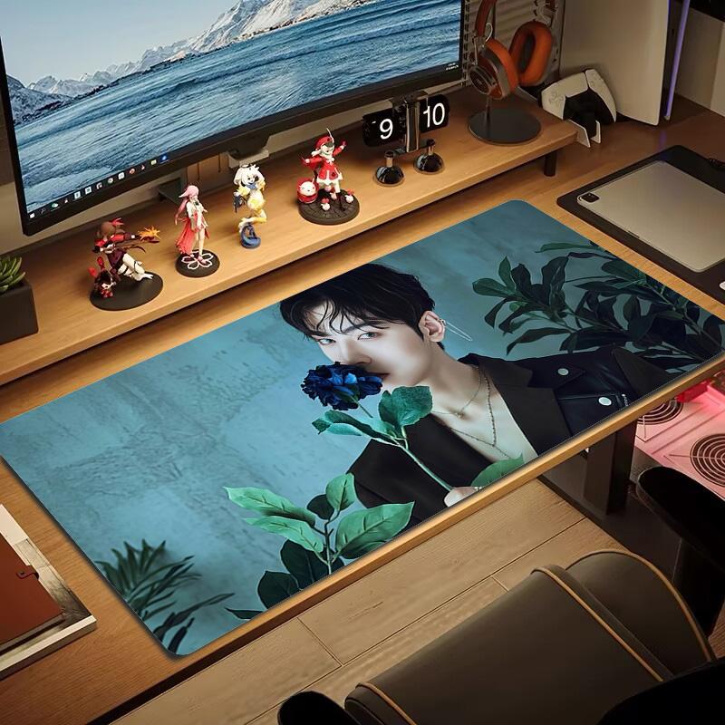 Heartbeat Color Mouse Pad Large Gaming Table Cushion Non-slip Laptop Tablet Big Mousepad XXL Mat Mini PC Playmat With Lock edge