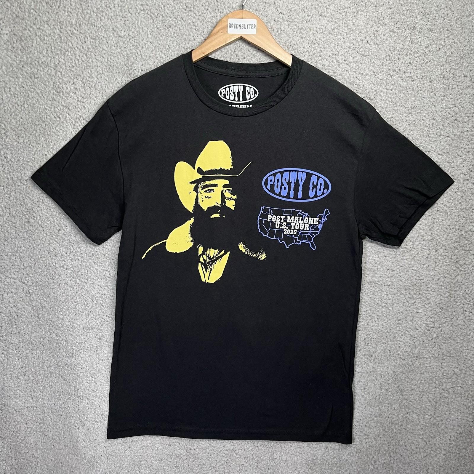 Post Malone  Mens Medium US 2025 Concert Tour Posty Co Music Graphic Unisex T-Shirt L