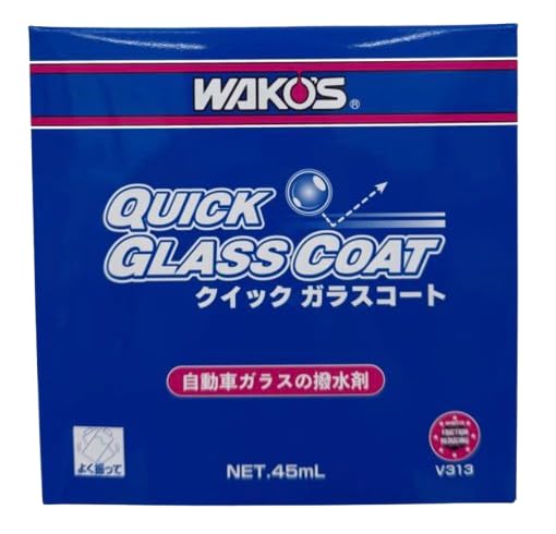 WAKO'S Quick Glass Coat V313, 45ml, Water Repellent for Automotive Glass