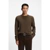 Regular Fit Virgin Wool Silk Crew Neck Sweater Open Green 50556269361