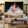 Coole Hühnerflagge 3x5 Fuß 2x3 Fuß Lustiges Tier-Wandbehang, Strapazierfähiges Polyester, Perfekt für Wohnzimmer, Studentenwohnheim, Partydekoration