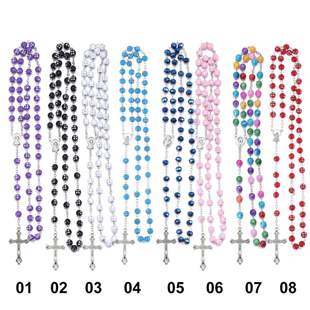 1 PC New Set Pendant Various Styles Cross Rosary Catholic Rosary Beads