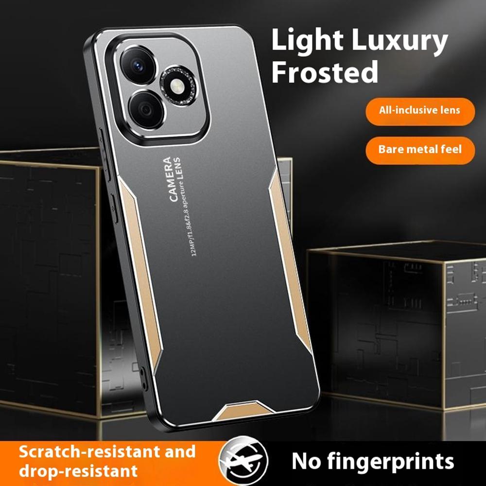 

For Honor X60i 5G Phone Case Aluminium Alloy TPU PC Back Cover Blue