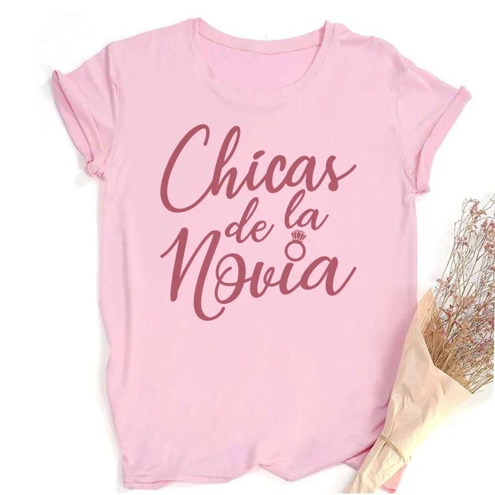 

Футболки для девичника La Novia Tribu De La Novia, свадебные рубашки для невесты, девичник, подарочная рубашка 4XL