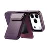 CASENEO For iPhone 17 Pro Magnetic Case PU Leather PC Phone Cover with Detachable Card Holder Kickstand Compatible with MagSafe