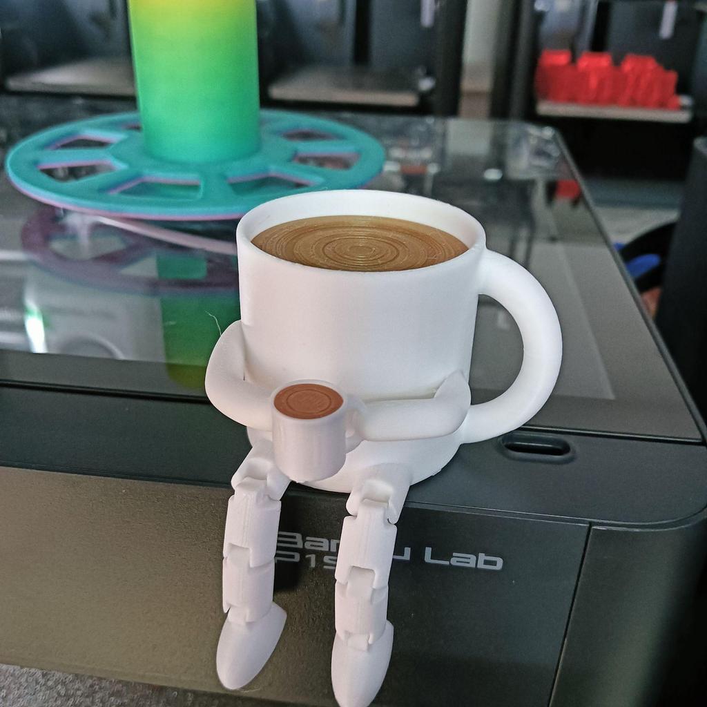 3D Printed Jointed Coffee Bean Desk Ornament
