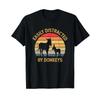 Easily Distracted By Donkeys T Shirt Vintage Comfortable Designer Clothes Fashion Versatile Stretched Streetwear Stylish