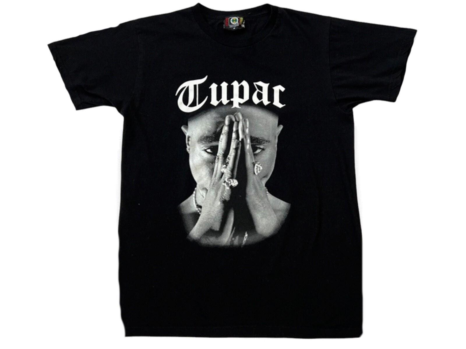Tupac Praying Hands Black Men s T-Shirt NWT S