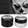 2PCS Halloween Face Painting Kit Highly Pigmented Face Body Brus Paint Black and White for DIY Cosplay Theme Parties Body Makeup