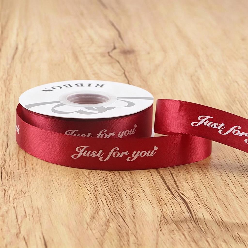 2.5cm English Ribbon for Gift Wrap, Floristry, Cake Packaging, and Crafts