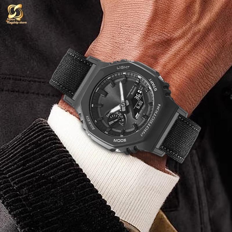 Für Casio GA-2100/1A1PR GA2110 GA-B2100 Serie Uhr achteckig Sport Nylon Canvas Bergsteigen wasserdicht Uhrenarmband