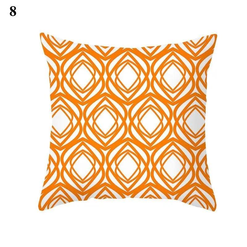 Clip Red Brown Pillowcase Decorative Geometric Print Abstract Pattern Pillowcase Home Supplies Pillowcase Sofa Cushion Cover