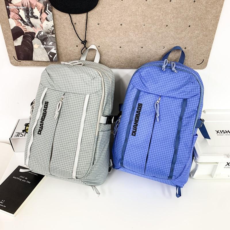 Damen Leichter Rucksack Herren Großer Rucksack Studenten Karorucksack