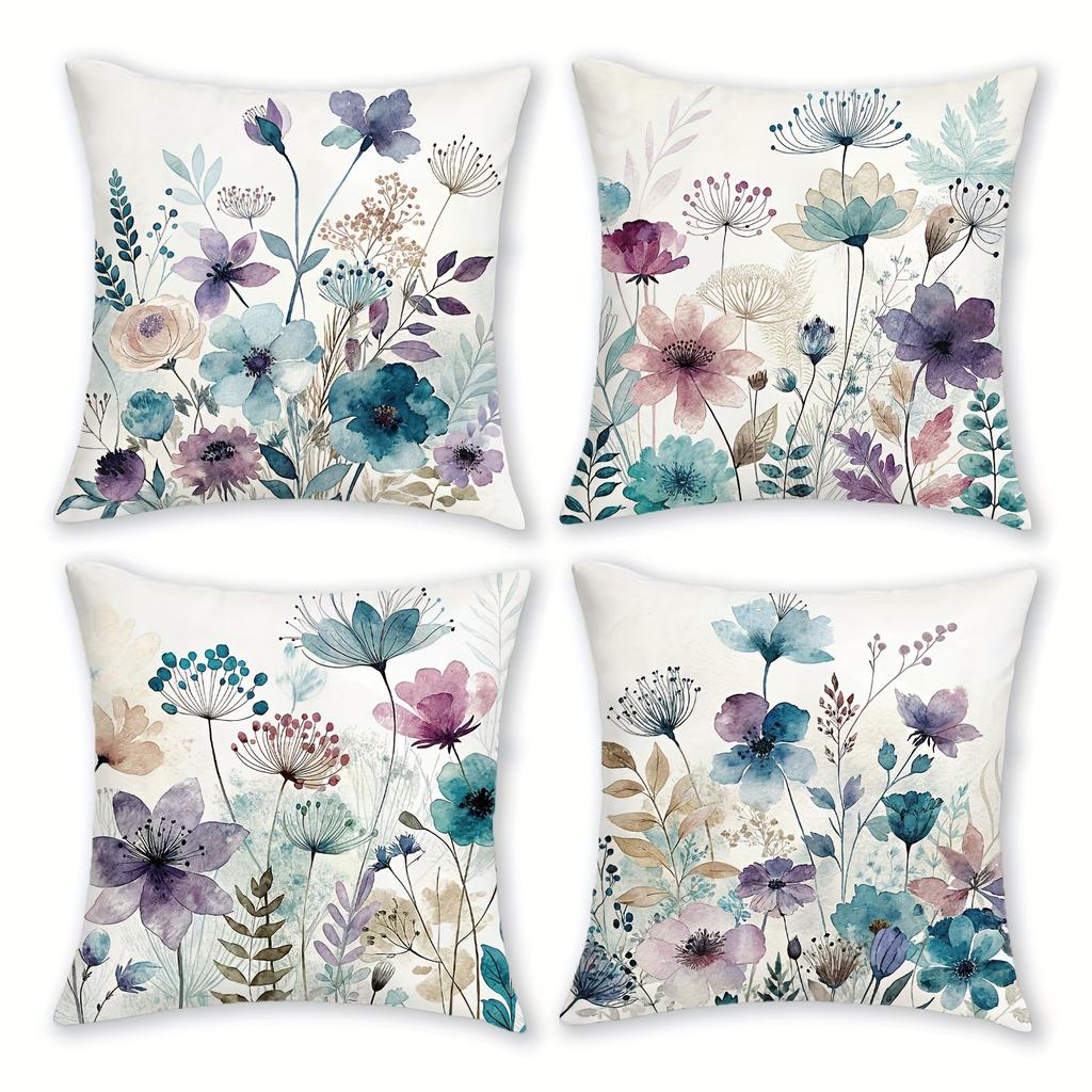Sunflower Farmhouse - style PillowcaseBedroom Living Room Sofa Home Decor Polyester Cushion Cover with Zipper
