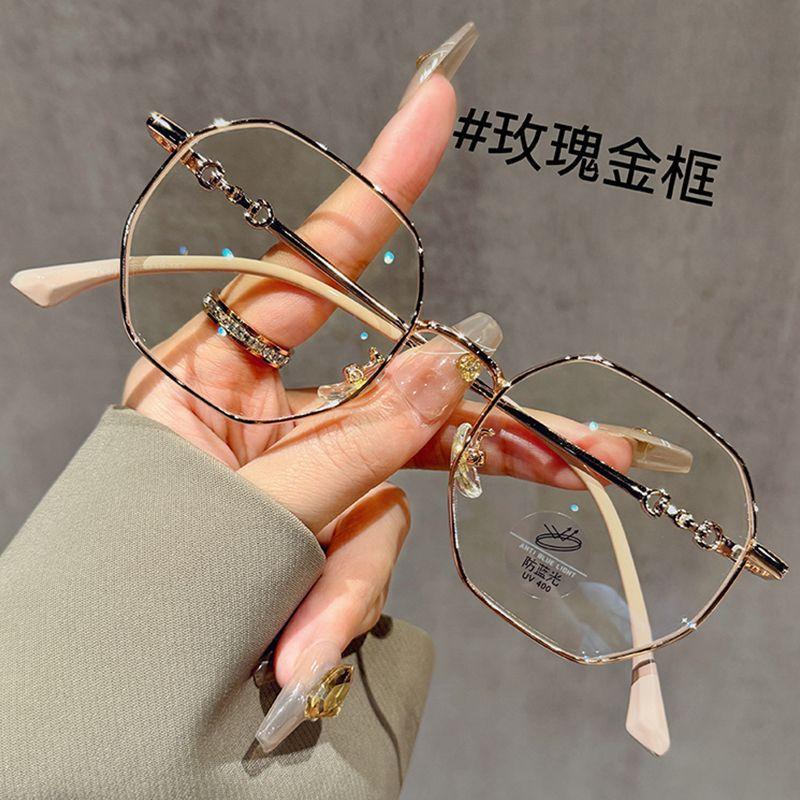 

Metal Frame Myopia Glasse For Women Men Blue Light Blocking Eyewear Ultra Light Eye Protection Eyewear 0 To -4.0 0