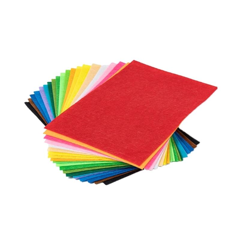 Felt Sheets in 40 Random Hues Designs for Preschool Art Projects Safe Fabric for Kids Handcraft and Simple Shaping