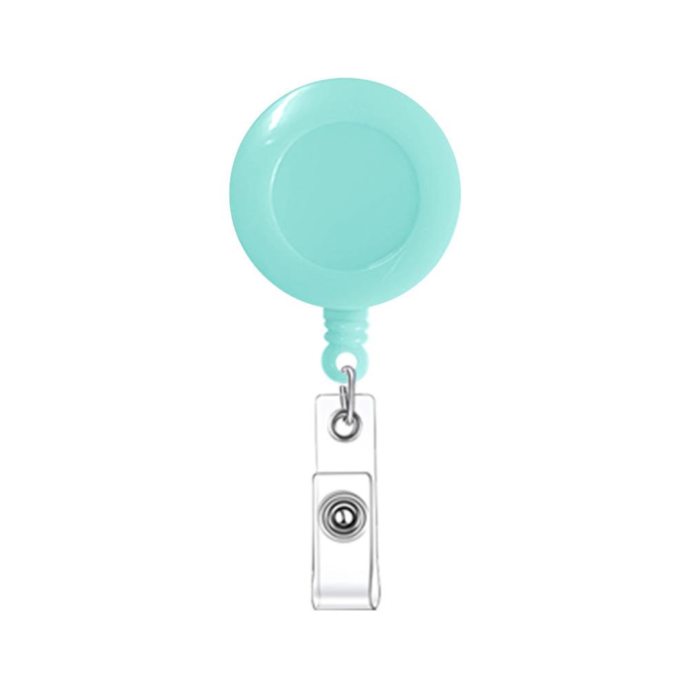 1pc Plastic Retractable Badge Reels Student ID Bus Cards Holder Clips School Supplies Nurse Doctor Easy-to-pull Buckle Clips