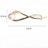 Vintage Big Pearl Barrettes Gold Silver Color Hair Clip Hairpin for Women Fashion Hair Ornament Headwear Jewelry