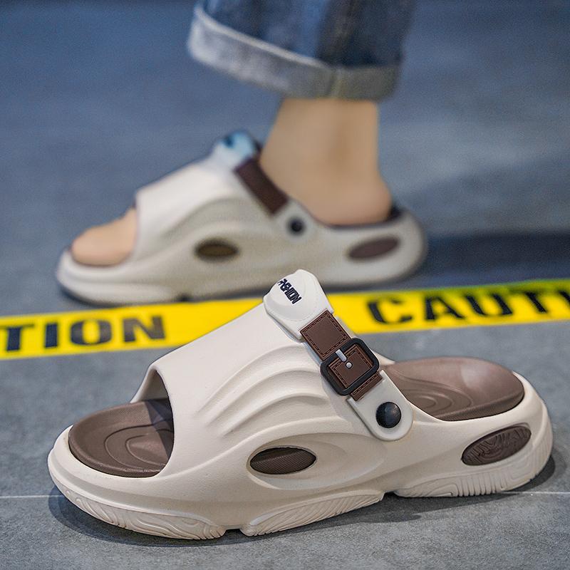 Men's Sandals Men's Slippers Flat Sandals Shoes for Men Thick Bottom Soft and Comfortable Non-Slip Unisex Wear-resistant New