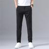 Casual Pants Summer Thin Slim Fit New Trend Light Business Pants Loose Straight Ice Silk Trousers