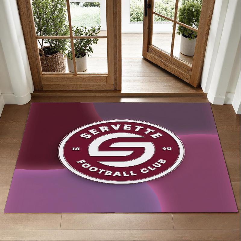 Servette FC Design Crystal Velvet Rug Soft Decorative Mat for Bedroom Entrance