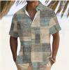 Men's Fashion Casual Shirt Short Sleeve 3D Printed Pattern Clothing Hawaiian Shirt Men's Social Camera