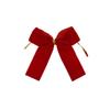 Red Velvet Bow Xmas Tree Pendant Xmas Tree Pendant Wedding New Year Party Decor DIY Gift Box Wrapping Christmas Bow