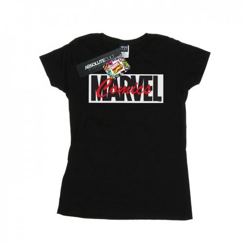 Marvel Womens/Ladies Red Font Logo Cotton T-Shirt