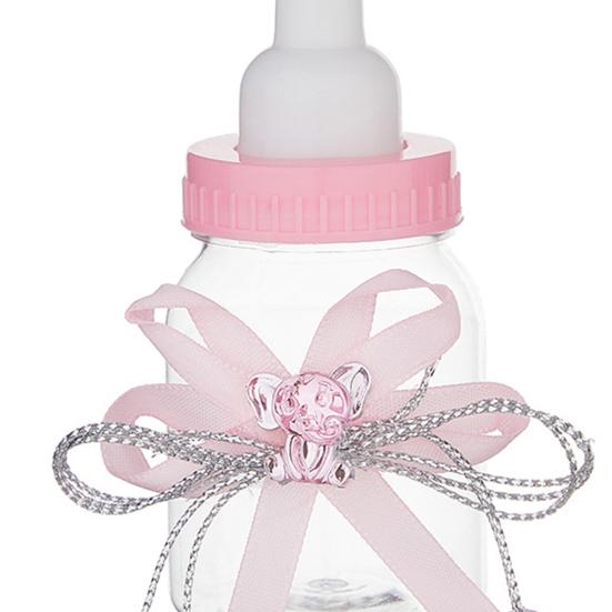 1/6/12 Pièces Mini Bouteille de Lait Boîte à Bonbons avec Ours Strassé Ruban Nœud Bonbons Goodies Pot de Rangement Friandises Fête de Naissance Cadeaux