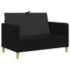 Storage Sofa in Black 122 x 78 x 87 cm Polyester