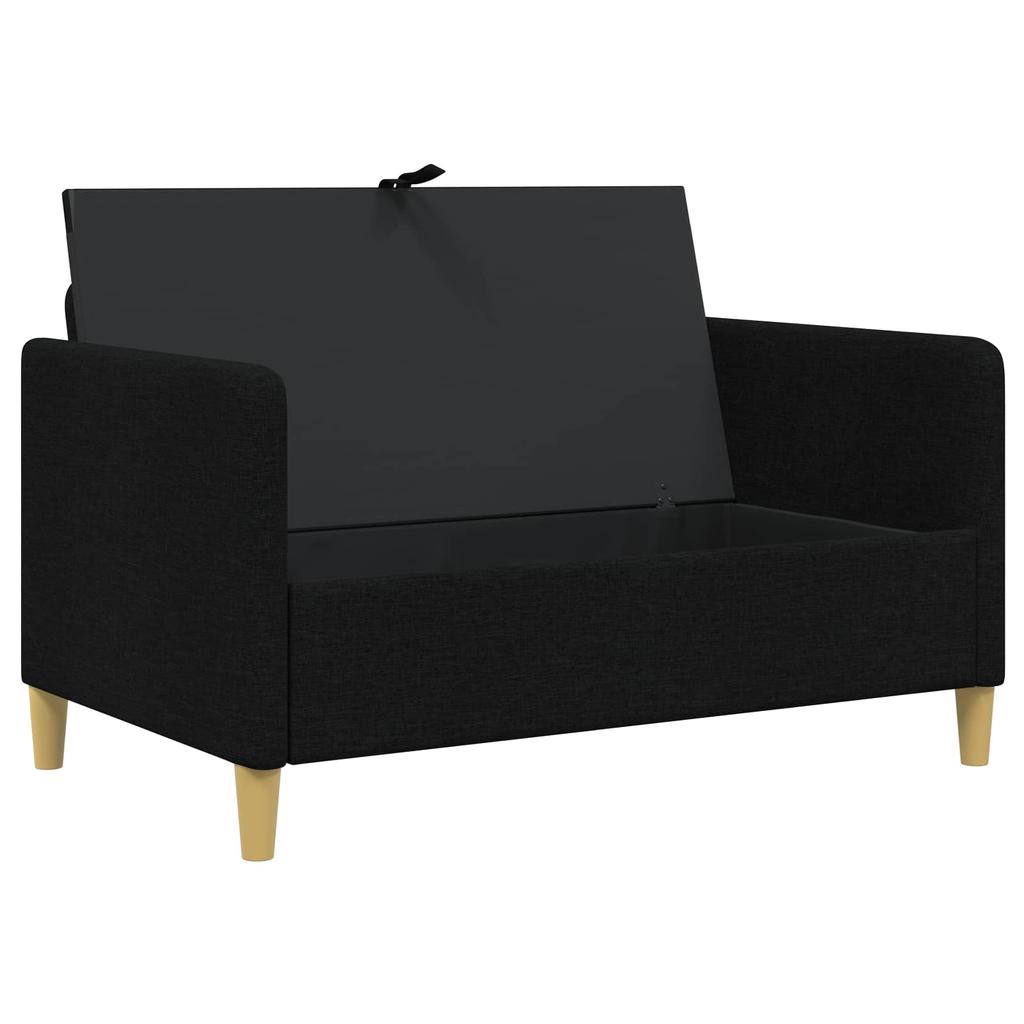 Storage Sofa in Black 122 x 78 x 87 cm Polyester