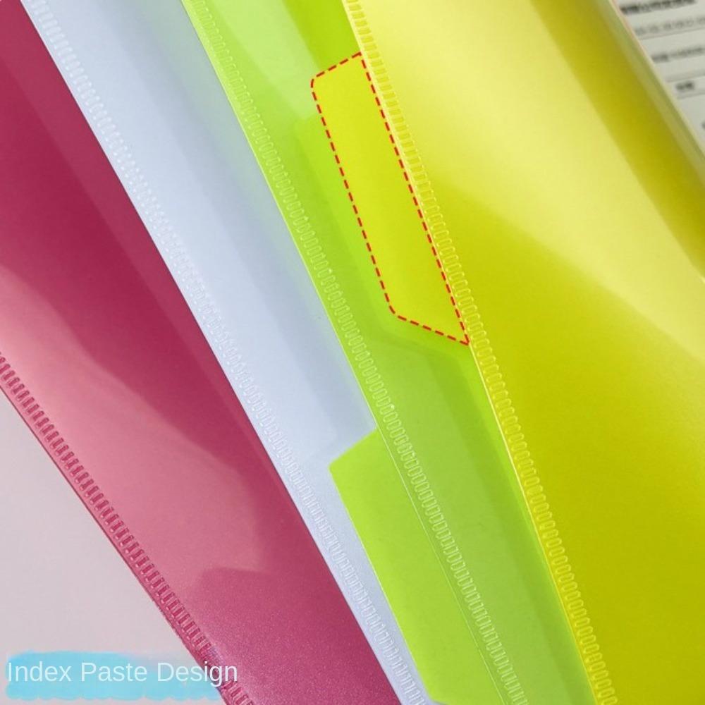 5Pcs with Pockets and Tabs File Folders Binder Sheet Protectors  for Document Retrieval