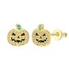 Halloween Copper Skull Charm Luminous Pumpkin Ghost Clown Bead Pendant Ring Necklace Bracelet Diy Jewelry Gift