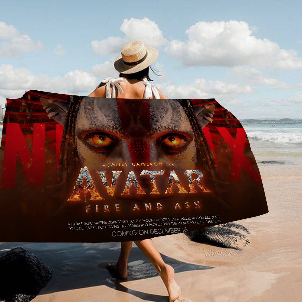 Movie A-AvataR Fire And Ash Beach Towel Colorful Bath Towels For Girl Microfiber Quick Dry Sand Free Beach Yoga Spa Gym