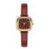 Fashion Trend Ankola Red Belt Watch Niche High-End Red Quartz Women'S Watch Retro Simple Watch